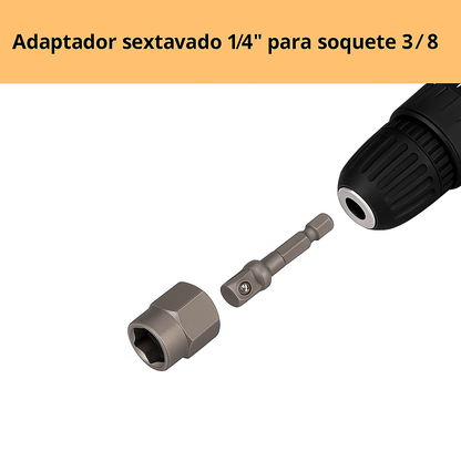 Conjunto de 14 chaves de soquete para extração de porcas