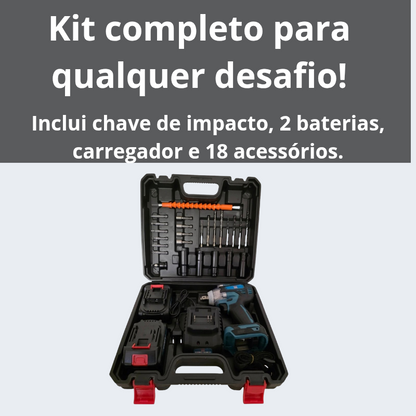 Chave de impacto elétrica sem escovas – Alta potência e precisão recarregável