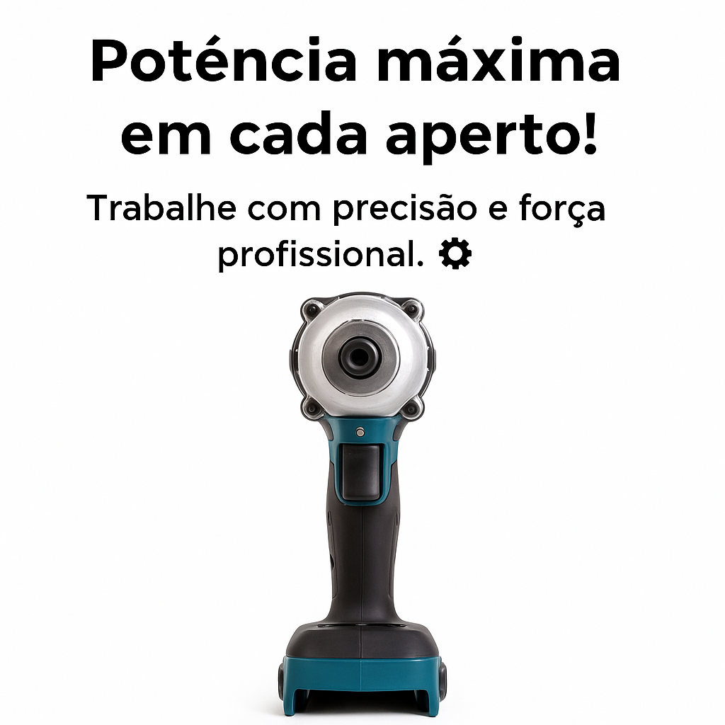 Chave de impacto elétrica sem escovas – Alta potência e precisão recarregável
